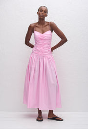 Gathered Drop Waist Dress - Rosewater - Matteau